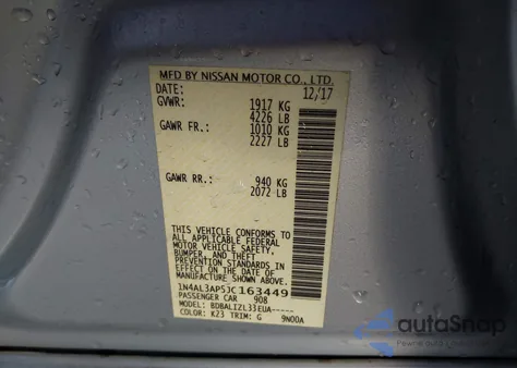 2018 Nissan Altima 2.5 Sv from USA, damaged, VIN 1N4AL3AP5JC163449